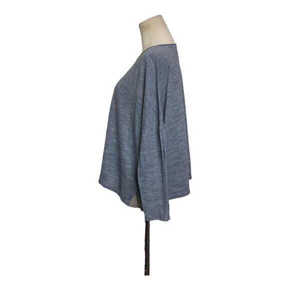 Oversize long sleeves boat neck gray top size M - Picture 3 of 6